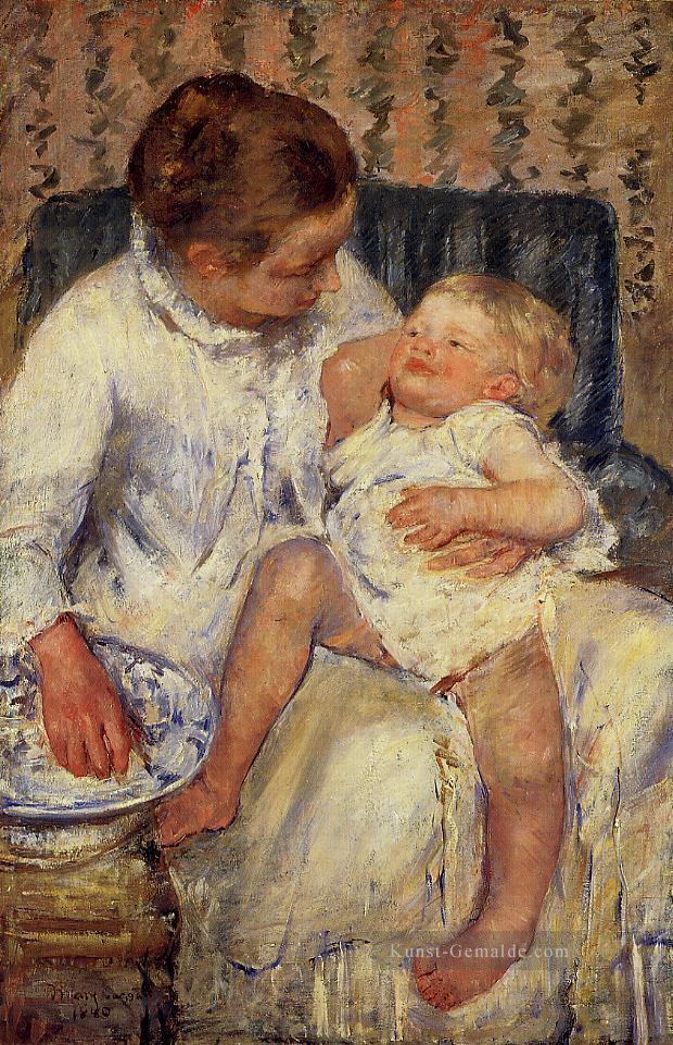 Die Childs Bath Mütter Kinder Mary Cassatt Ölgemälde